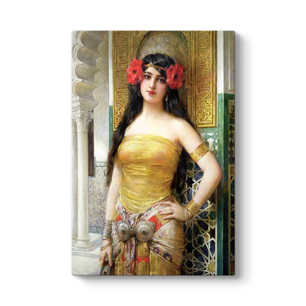 Çiçekli Cariye Tablosu - Model 2